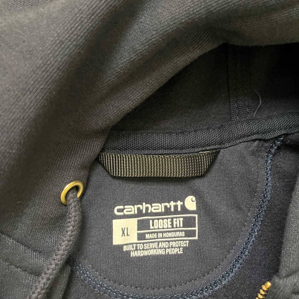 Blue carhartt zip up XL like new
